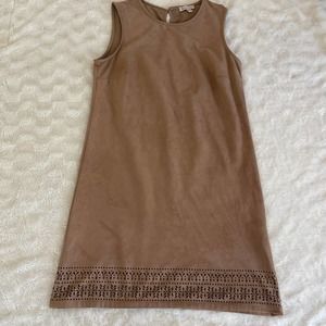 Elegant Tan Midi Dress